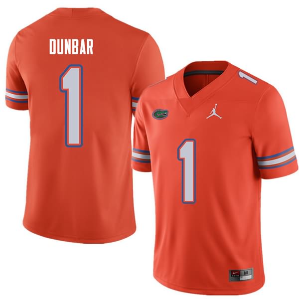 NCAA Florida Gators Quinton Dunbar Men's #1 Jordan Brand Orange Stitched Authentic College Football Jersey AJT2264ME